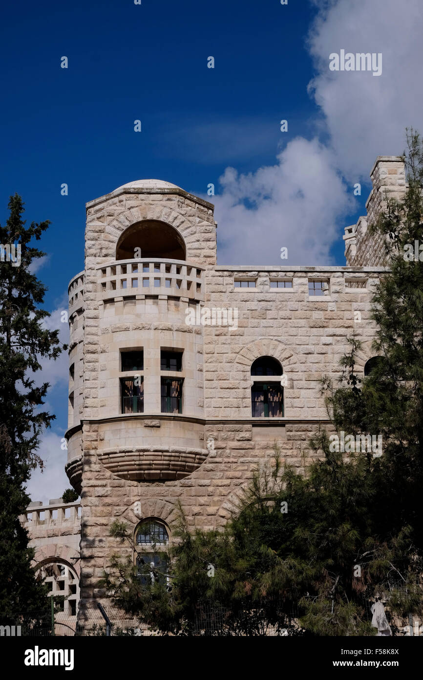 Die Dachterrasse des Paulus-Haus ein pilger Hospiz unter der Obhut der Deutschen Gesellschaft des Heiligen Landes in Jerusalem Israel Stockfoto