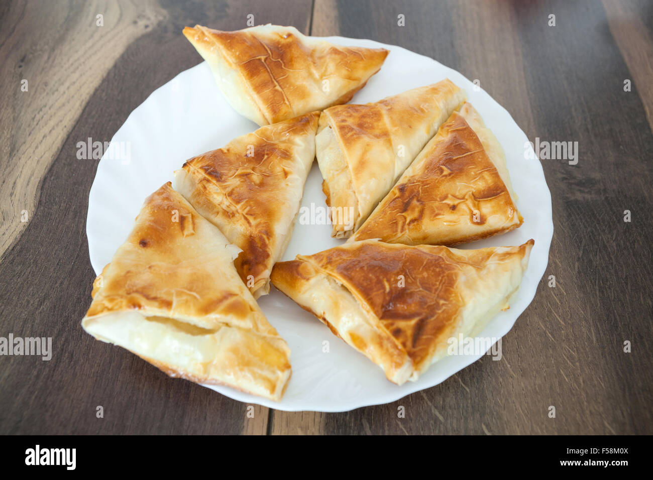 Hausgemachter Käsekuchen Stockfoto