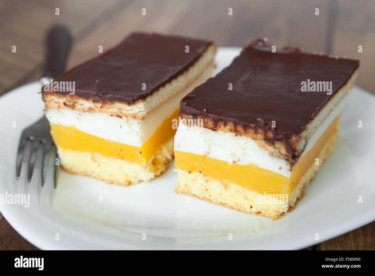 Orange Kuchen Stockfoto