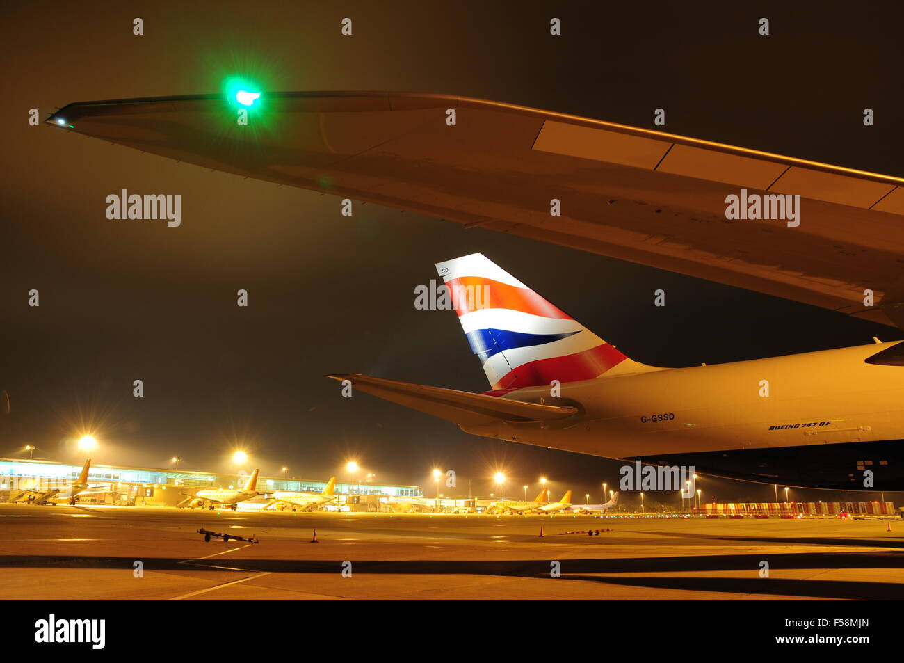 British Airways, Global Supply Systems erste 747-8 am Flughafen London-Stansted UK Stockfoto