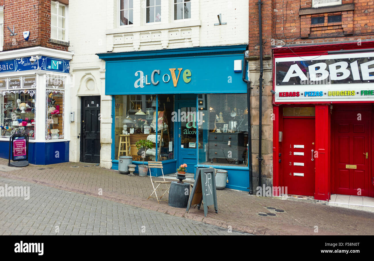 Alkoven, Shop in Leek, Staffordshire Stockfoto