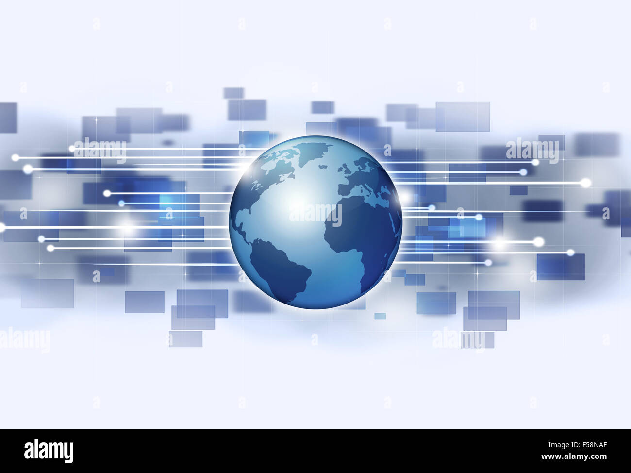 Kommunikation Technologie global Digitalgeschäft helle Konzept Hintergrund Stockfoto