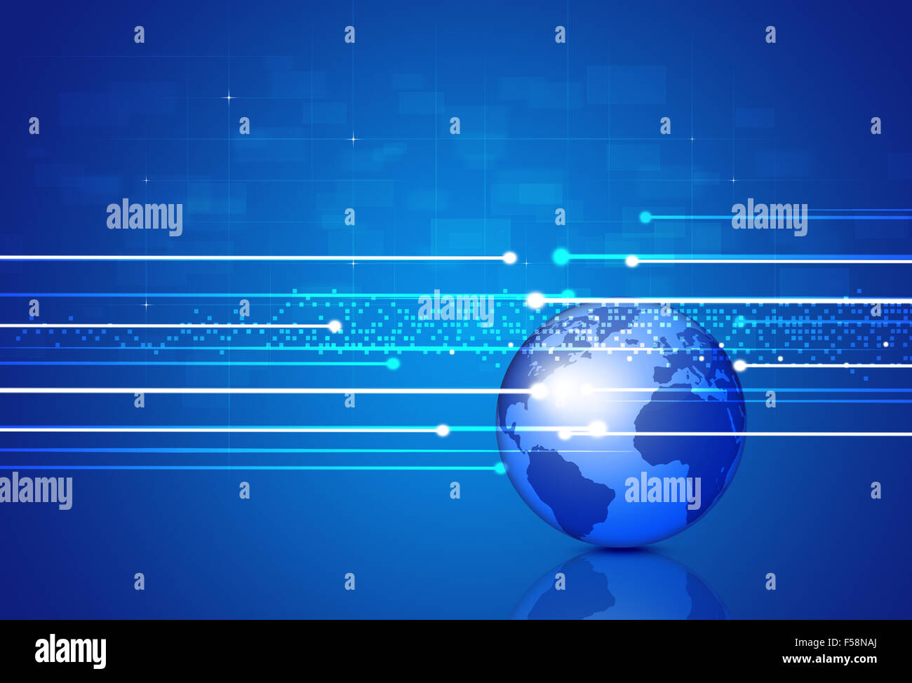 Technologie global Digitalgeschäft blau Konzept Hintergrund Stockfoto
