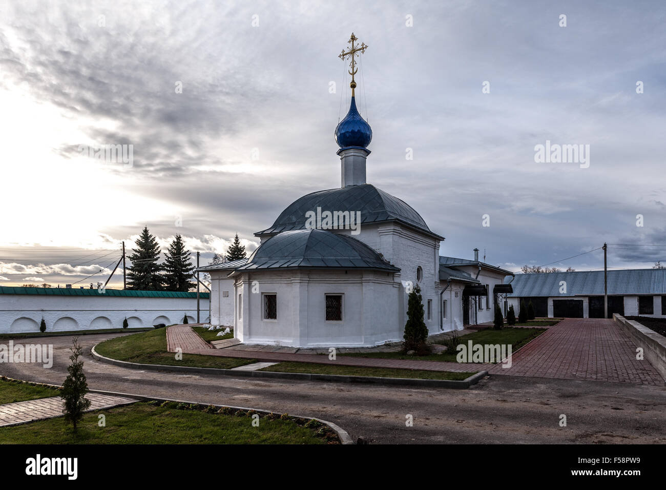 Pereslawl-Salesskij, Russland-29. Oktober 2015: Feodorovsky Kloster. Kirche der Gottesmutter von Kasan, entsteht im Jahre 1714. Stockfoto