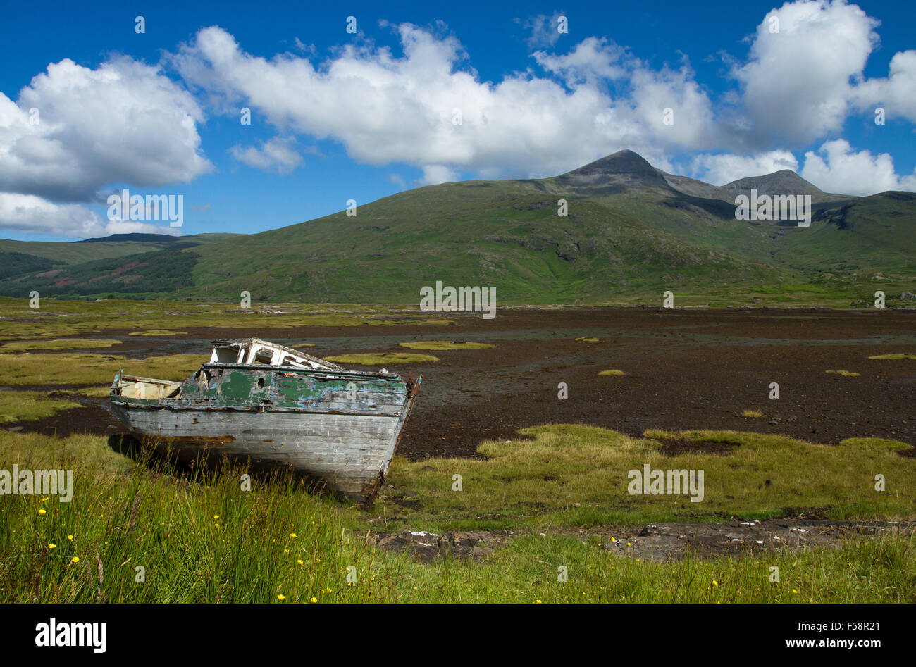 Altes Fischerboot, Mull Stockfoto