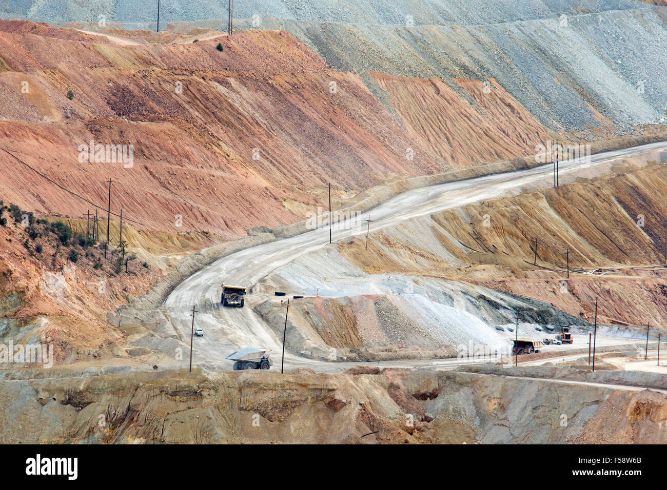 Santa Rita, New-Mexico - The Chino Kupfer Tagebau, betrieben von Freeport-McMoRan, produziert Kupfer und Molybdän. Stockfoto