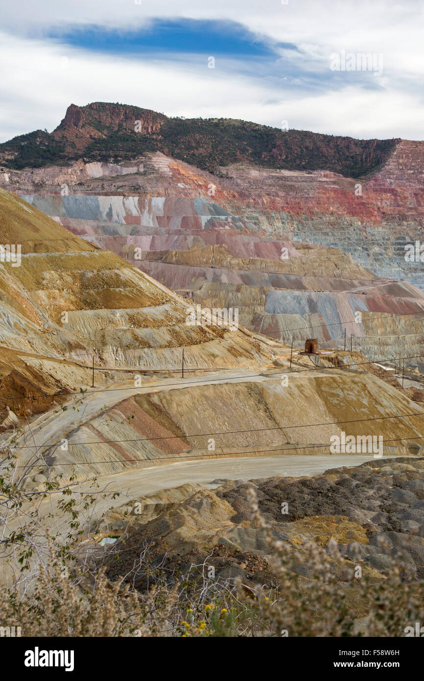 Santa Rita, New-Mexico - The Santa Rita Kupfer Tagebau, betrieben von Freeport-McMoRan, produziert Kupfer und Molybdän. Stockfoto