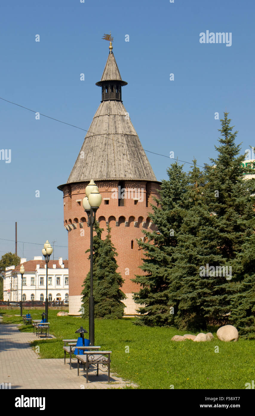 Turm der Festung in der Stadt Tula, Russland Kreml Stockfotografie - Alamy