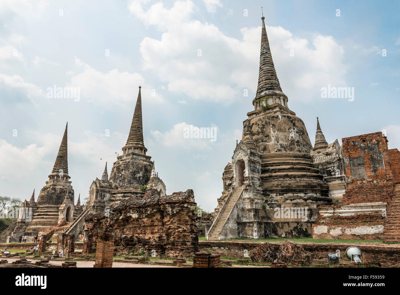 Pagoden von Wat Phra Si Sanphet, Ayutthaya, Thailand Stockfoto