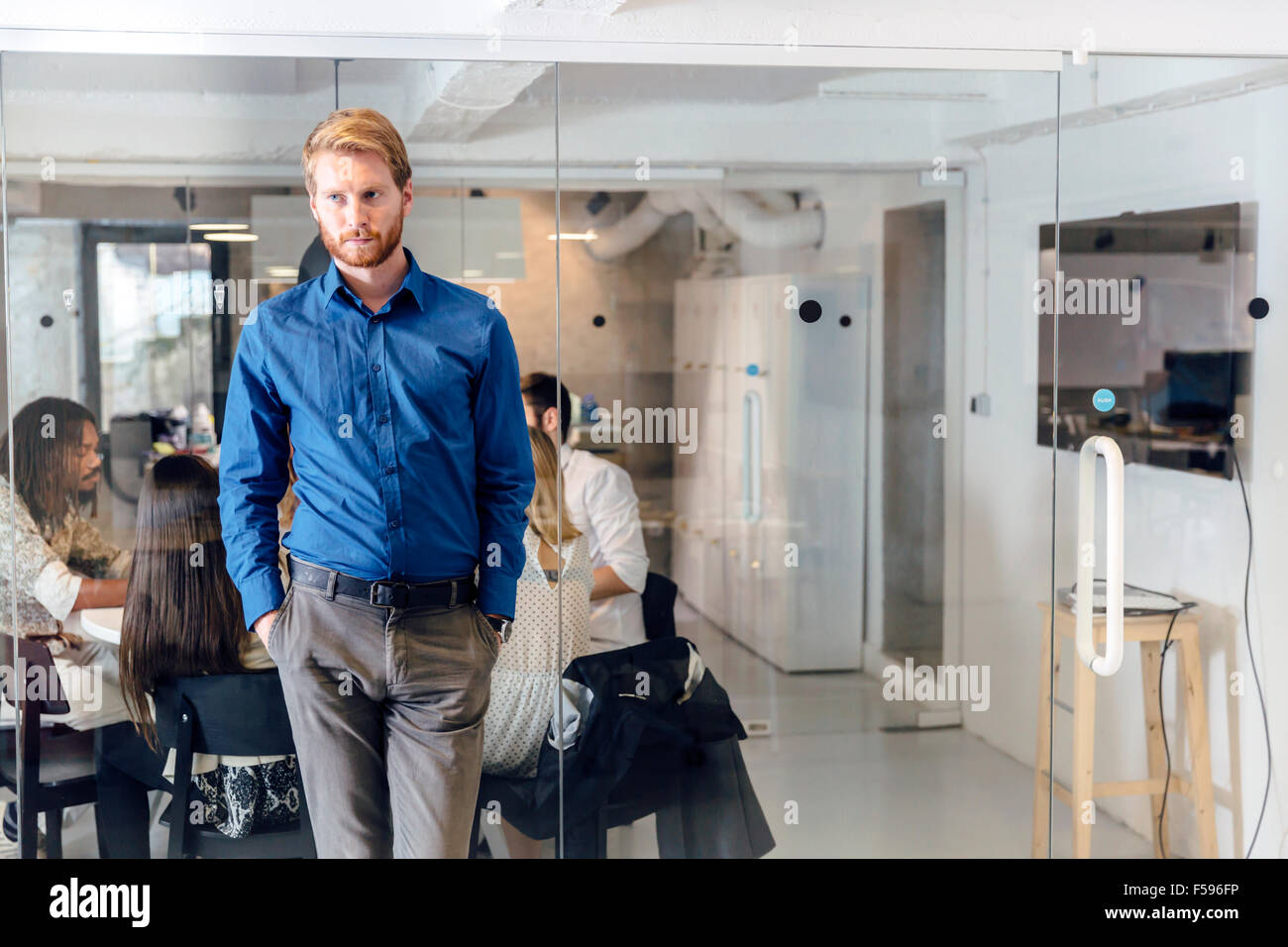 Geschäftliche Treffen und brainstorming im schönen Büro Stockfoto