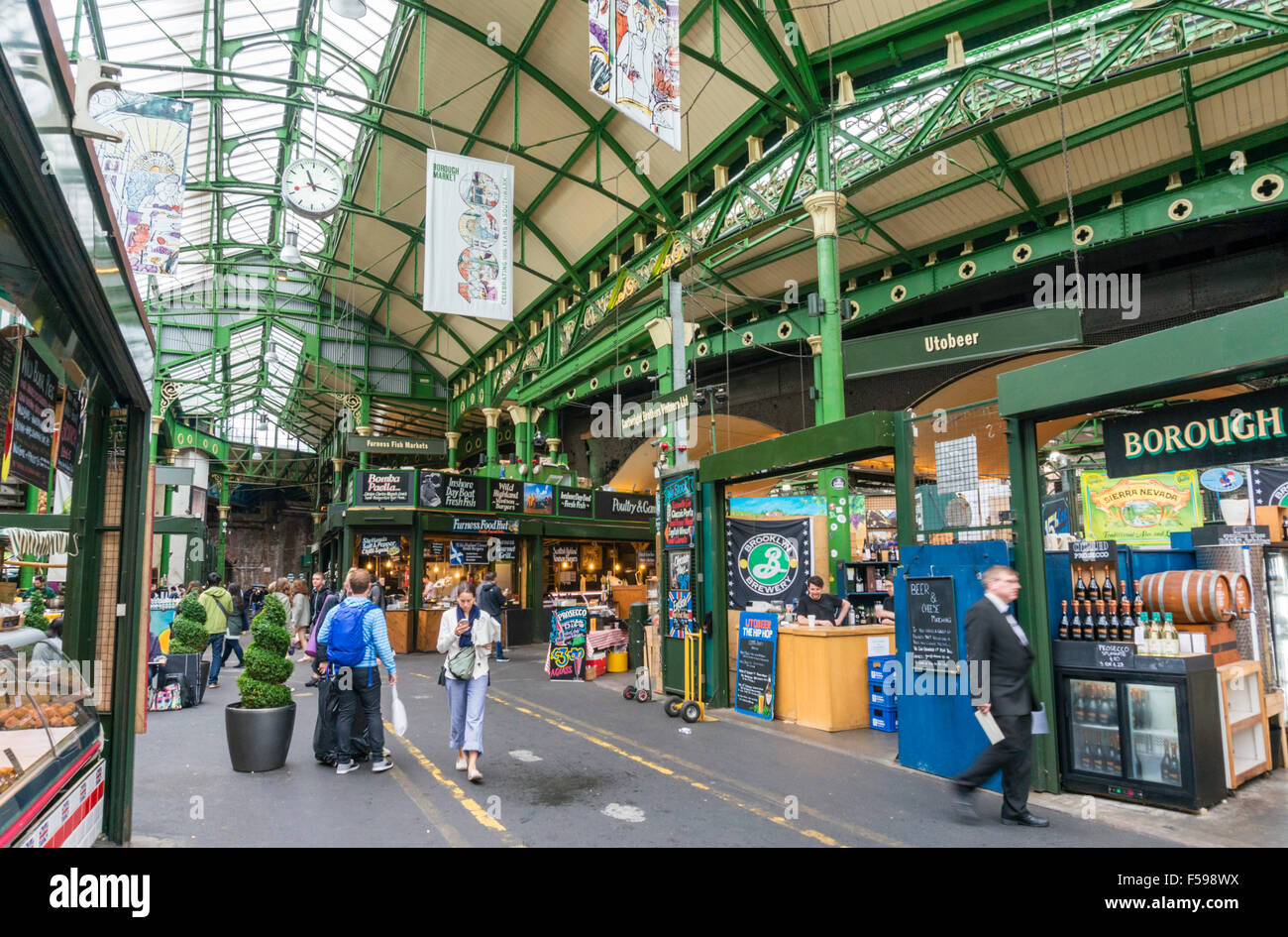 Stall bei Borough Market Borough High Street London England UK GB EU Europa Stockfoto