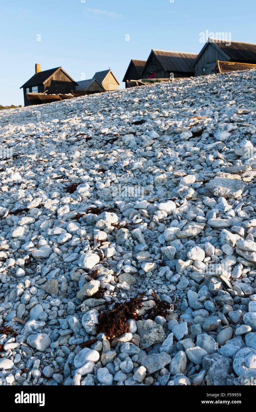 Hausboote auf der Insel Gotland, Schweden Stockfoto