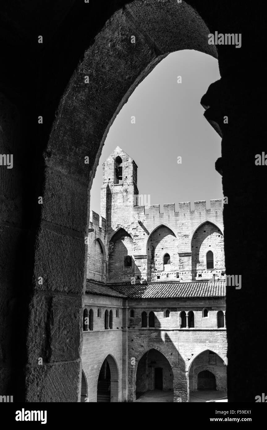 Palais des Papes - Palast der Päpste - in Avignon, Frankreich. Stockfoto