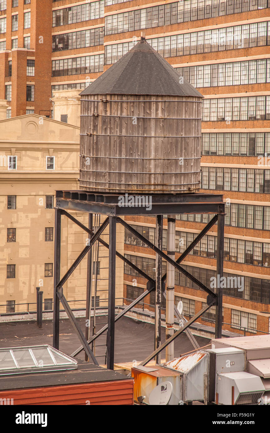 Wasser-Vorratsbehälter oder Turm, Chelsea, Manhattan, New York City, Vereinigte Staaten von Amerika Stockfoto