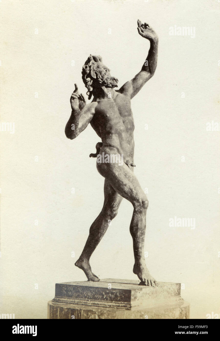 Der tanzende Faun, Bronze, Pompeji, Italien Stockfoto