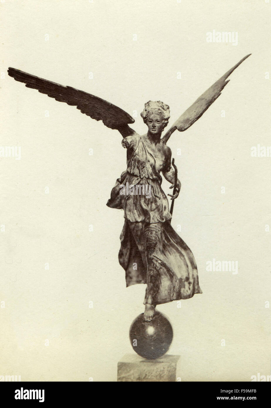 Geflügelte Sieg, Bronzestatue, Pompei, Italien Stockfoto