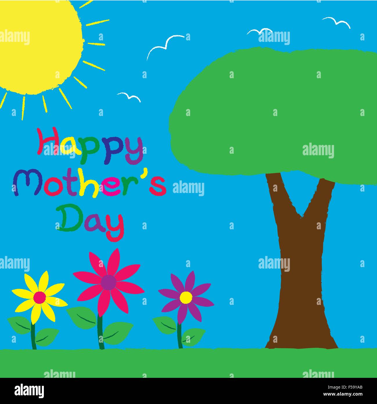 Muttertagskarte im Vektor-Format. Stock Vektor Muttertagskarte im Vektor-Format. Stock Vektor