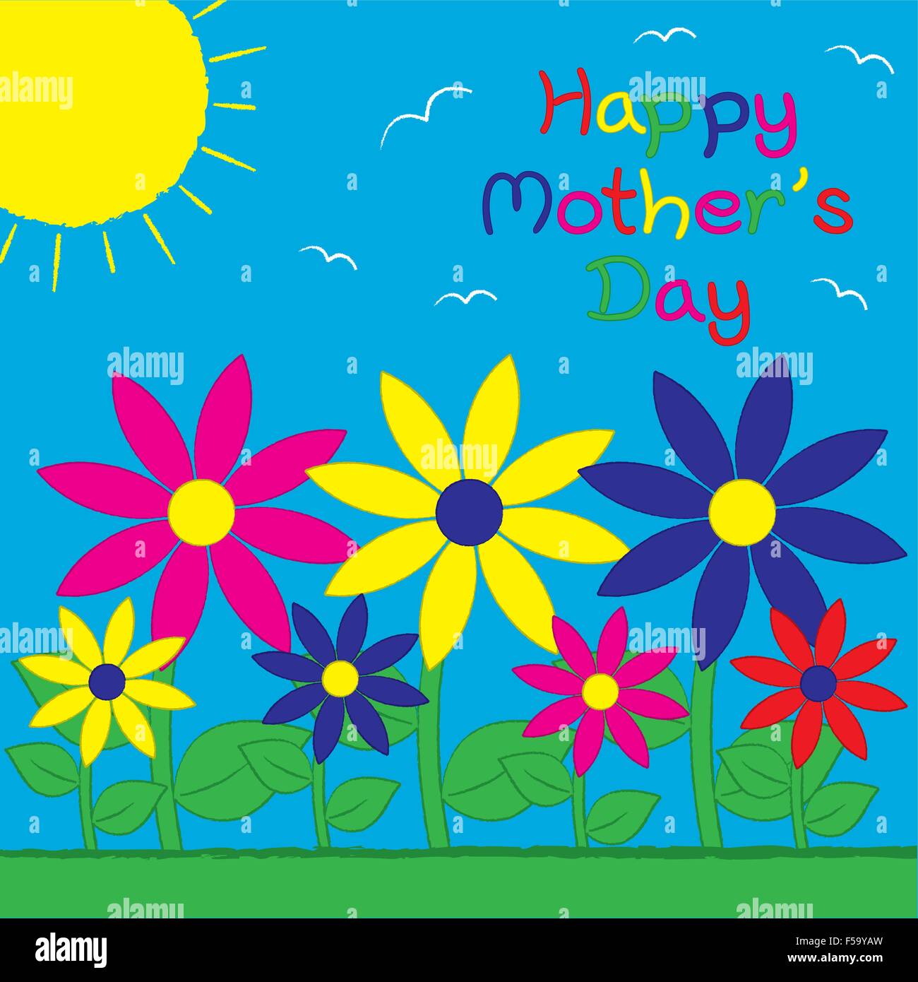 Muttertagskarte im Vektor-Format. Stock Vektor Muttertagskarte im Vektor-Format. Stock Vektor