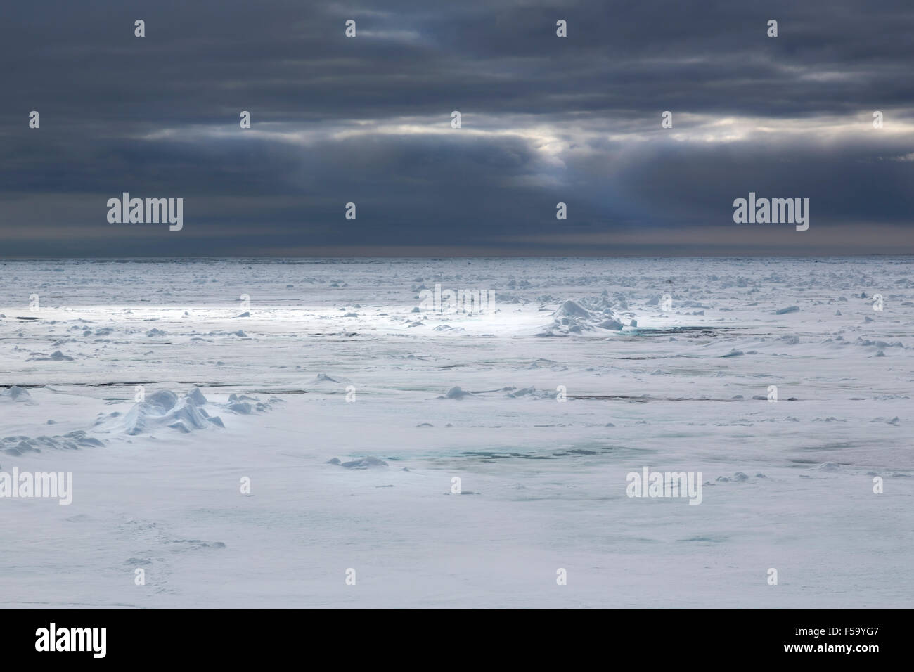 Rand des Packeises, Nordpolarmeer, Spitzbergen Insel, Spitzbergen, Svalbard und Jan Mayen, Norwegen, Europa Stockfoto