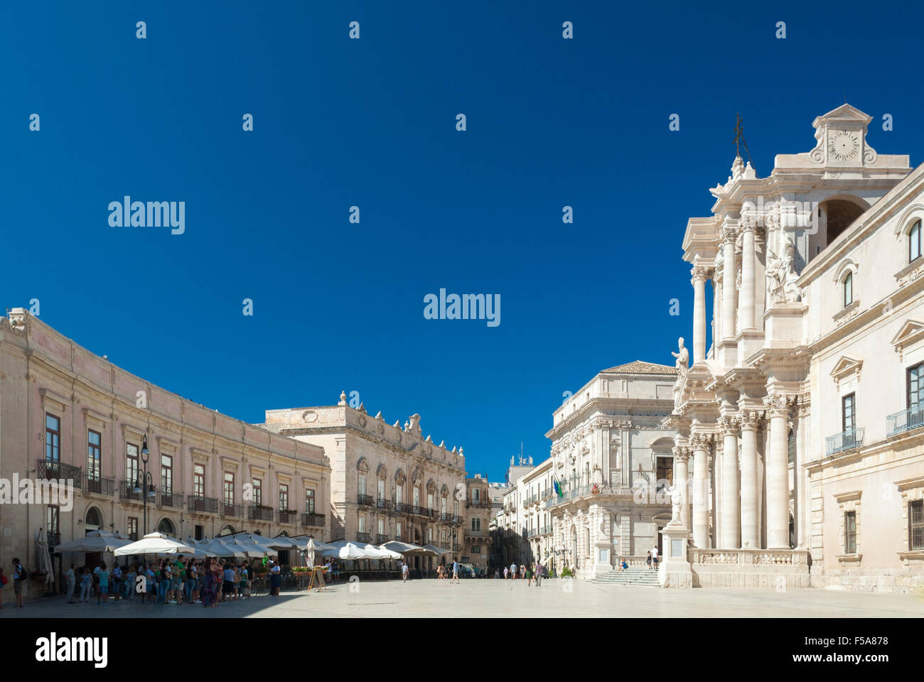 "Piazza Duomo", den wichtigsten Platz von Syrakus Stockfoto