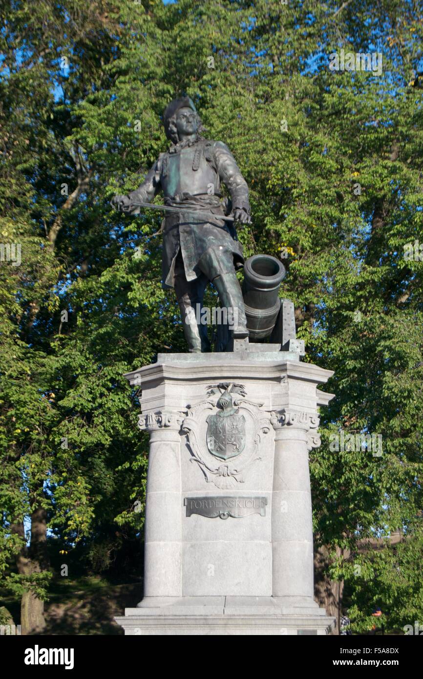 Tordenskjold Statue Denkmal Oslo Marineoffizier Stockfoto