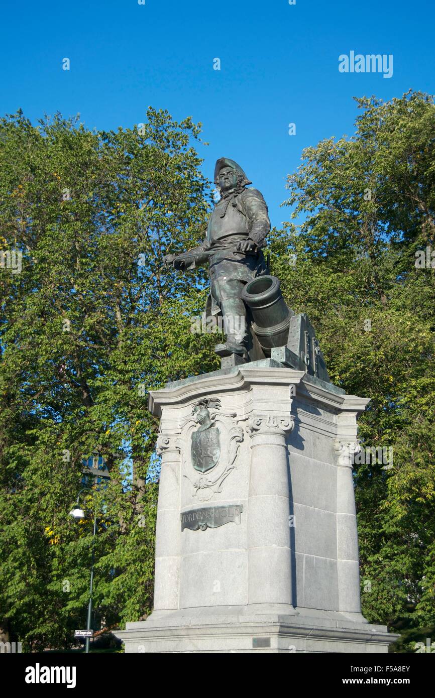 Tordenskjold Statue Denkmal Oslo Marineoffizier Stockfoto