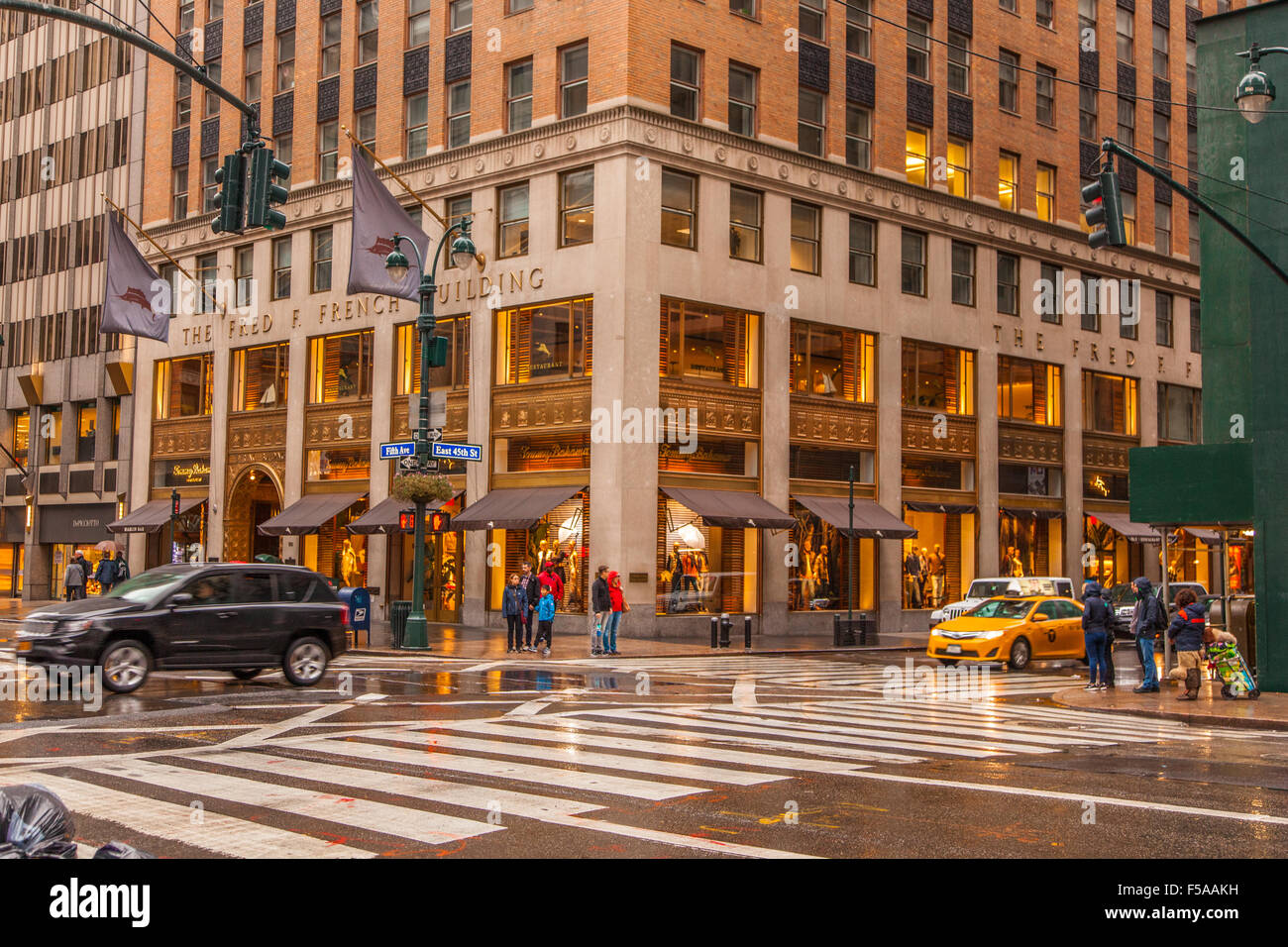 Die Fred F. Französisch Building, 5th Avenue, New York City, Vereinigte Staaten von Amerika. Stockfoto