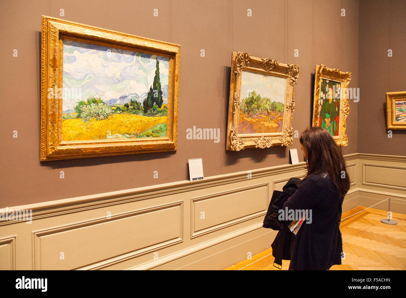 Van Goghs Weizenfelder im Metropolitan Museum der Kunst oder der Met, fünfte Avenue, New York City, Vereinigte Staaten von Amerika. Stockfoto