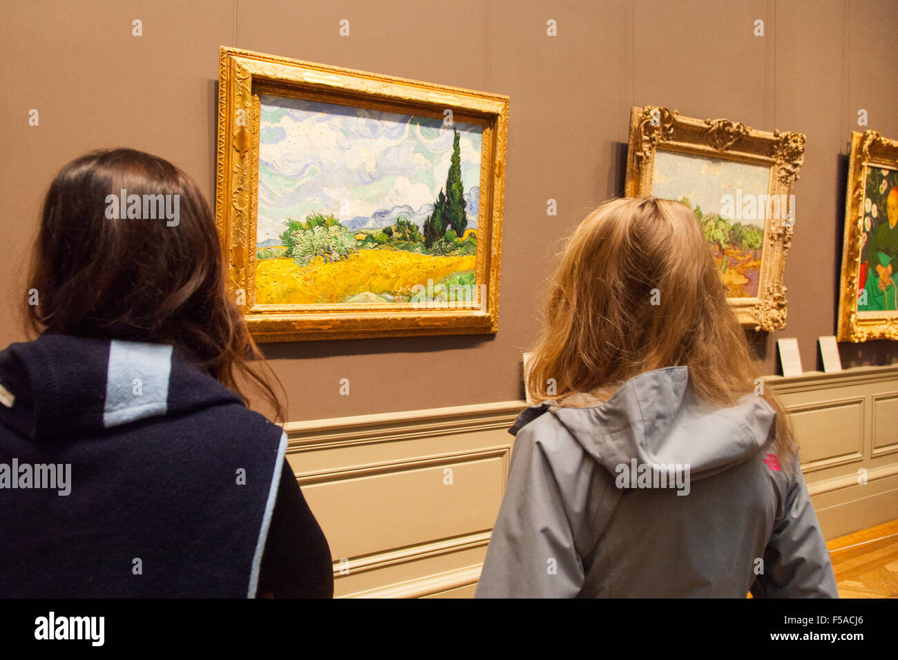 Van Goghs Weizenfelder im Metropolitan Museum der Kunst oder der Met, fünfte Avenue, New York City, Vereinigte Staaten von Amerika. Stockfoto