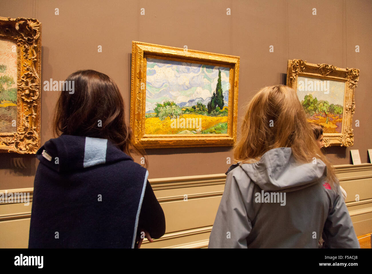 Van Goghs Weizenfelder im Metropolitan Museum der Kunst oder der Met, fünfte Avenue, New York City, Vereinigte Staaten von Amerika. Stockfoto