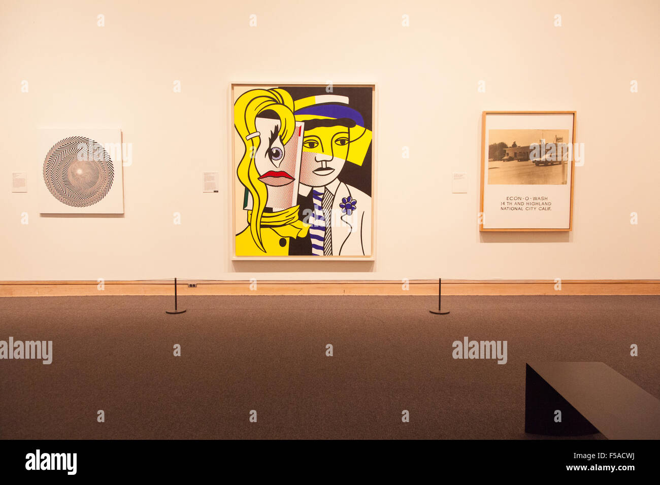 Heraustreten von Roy Lichtenstein, Metropolitan Museum der Kunst oder der Met, fünfte Avenue, New York City, Vereinigte Staaten von Amerika. Stockfoto