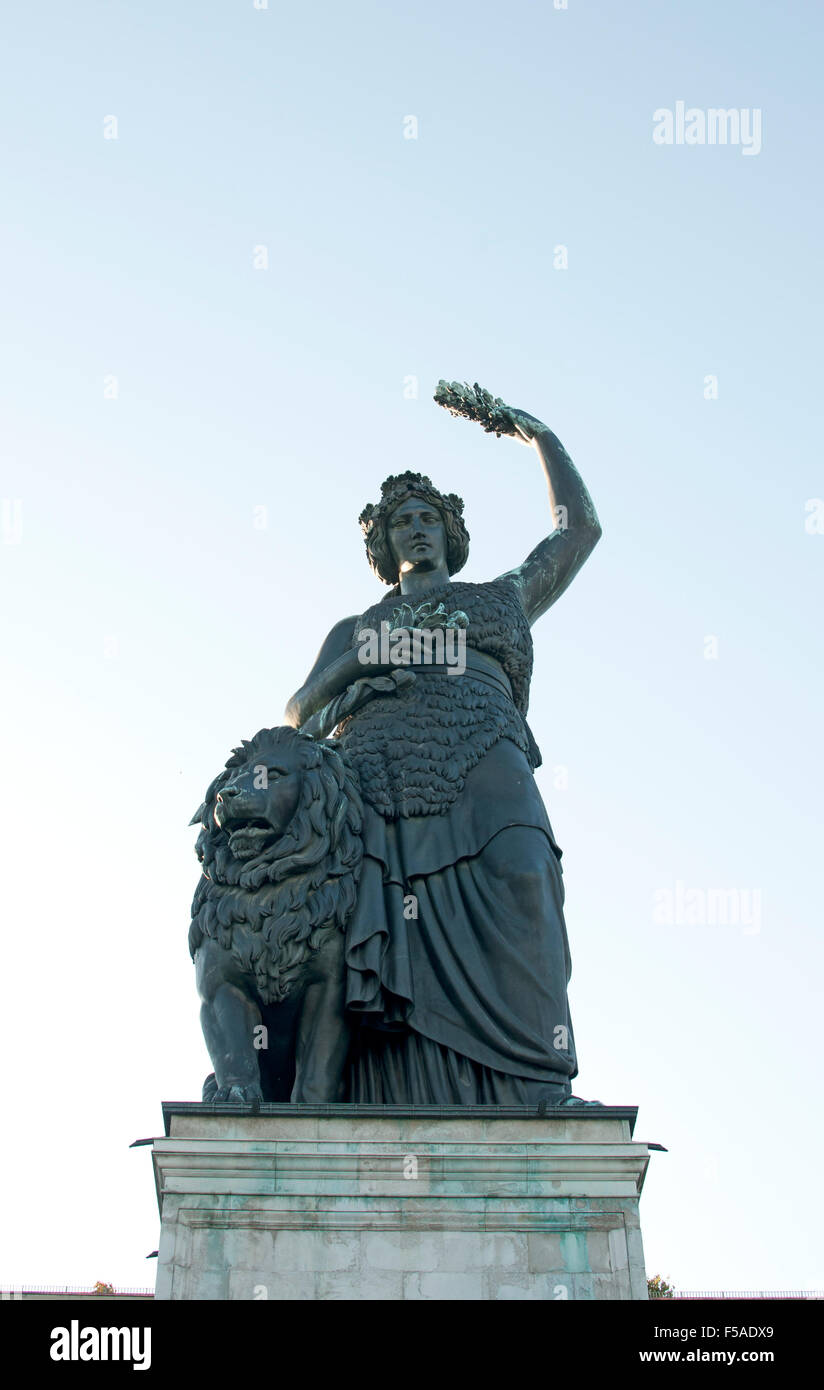 Bavaria-Statue, Oktoberfest, München, Bayern, Deutschland Stockfoto