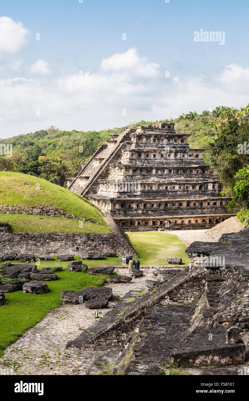 Pyramide der Nischen in der Tajin Ruinen in Veracruz, Mexiko. Stockfoto