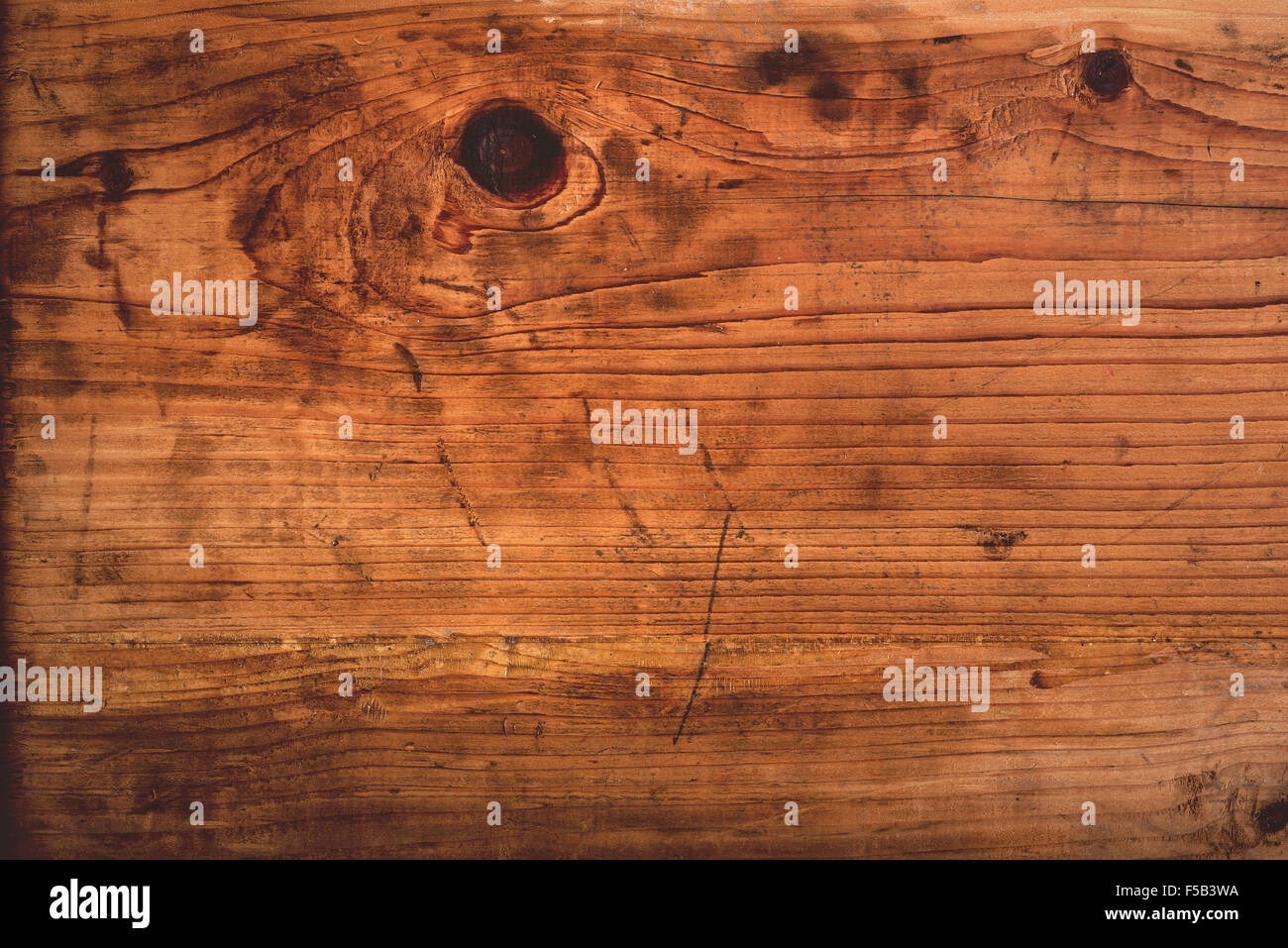 Retro-getönten rustikale Eiche Holzbohle Textur, verwendet gebeizt Holzbrett. Stockfoto