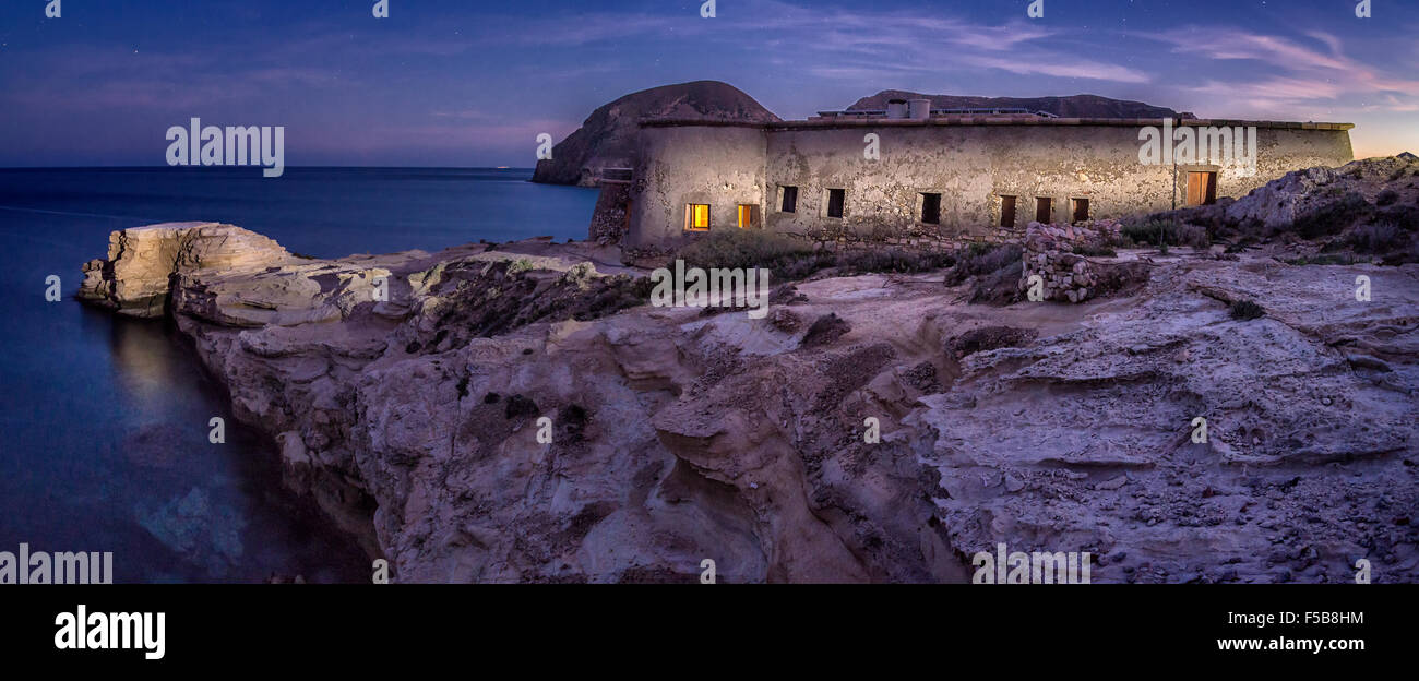 Schloss von San Ramón in Rodalquilar, Almería, Spanien Stockfoto
