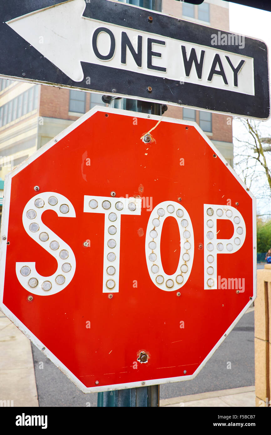 Eine Möglichkeit mehr Traffic Sign Walt Disney Studios Disneyland Paris Marne-la-Vallée Chessy Frankreich Stockfoto