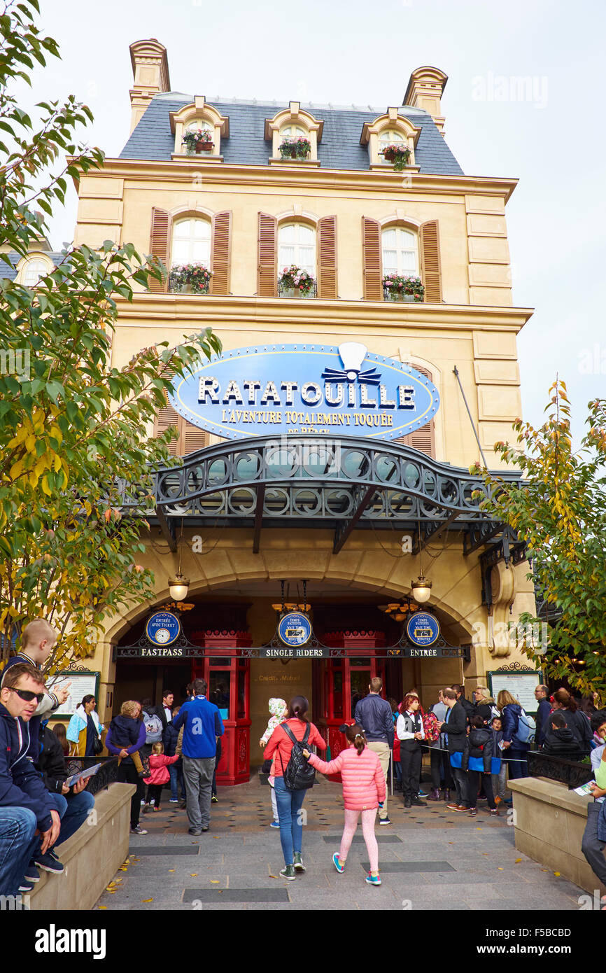 Ratatouille Abenteuerfahrt im Walt Disney Studios Disneyland Paris Marne-la-Vallée Chessy Frankreich Stockfoto