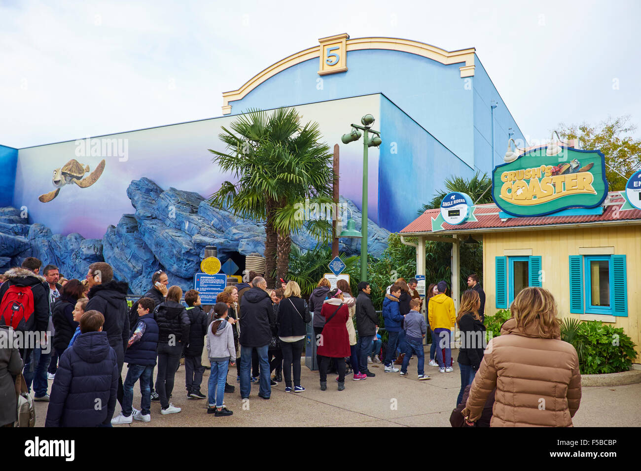 Crush Coaster Walt Disney Studios Disneyland Paris Marne-la-Vallée Chessy Frankreich Stockfoto