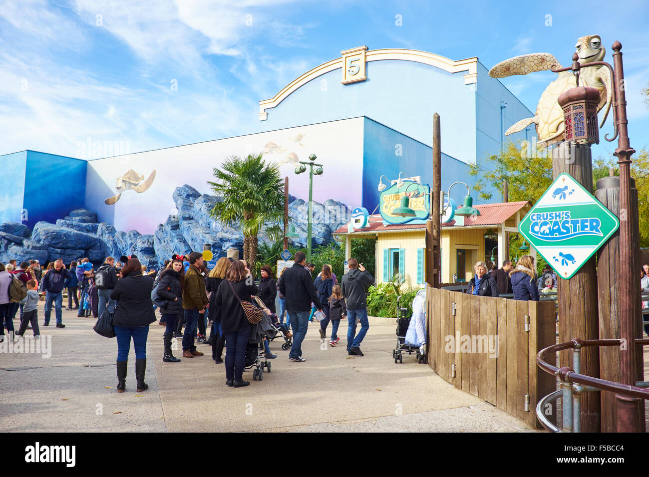 Crush Coaster Walt Disney Studios Disneyland Paris Marne-la-Vallée Chessy Frankreich Stockfoto