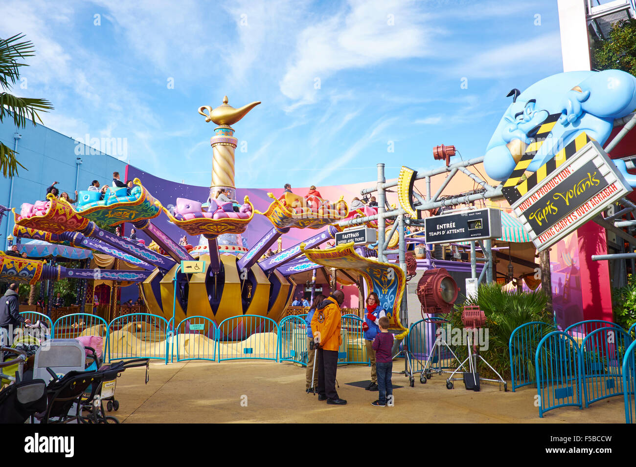 Fliegende Teppiche über Agrabah Fahrt Walt Disney Studios Disneyland Paris Marne-la-Vallée Chessy Frankreich Stockfoto