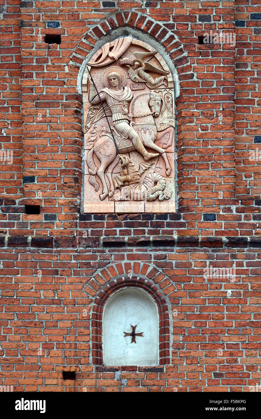 Kirche des Heiligen Georg (Kirche Friedland). Stadt Pravdinsk (vor 1946 Friedland), Oblast Kaliningrad, Russland Stockfoto