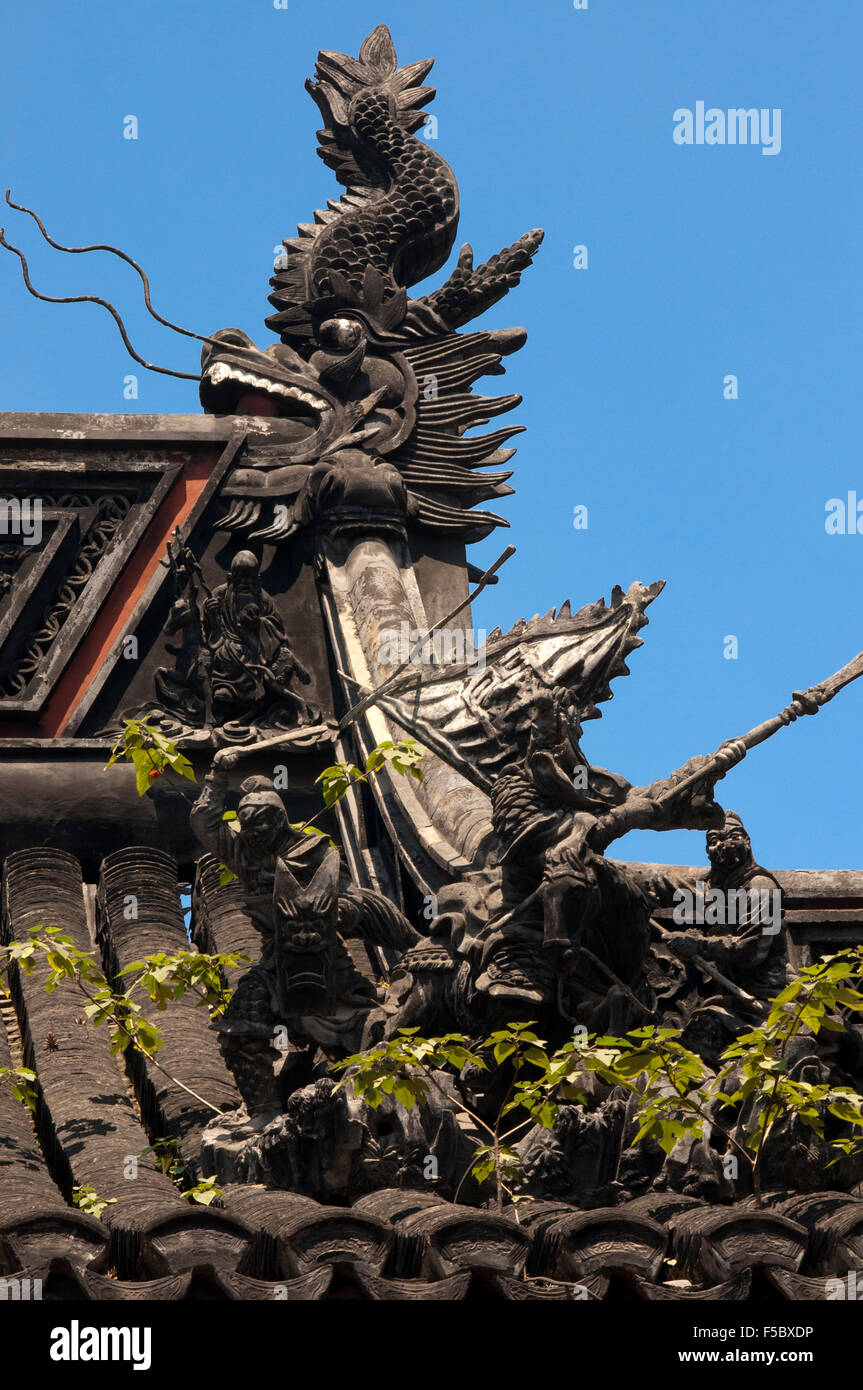 Yuyuan oder Altstadt in Shanghai Yu Garden (Jade Garden). Halle der Jade Pracht in Yu-Garten (Garten der Glückseligkeit oder Ga Stockfoto