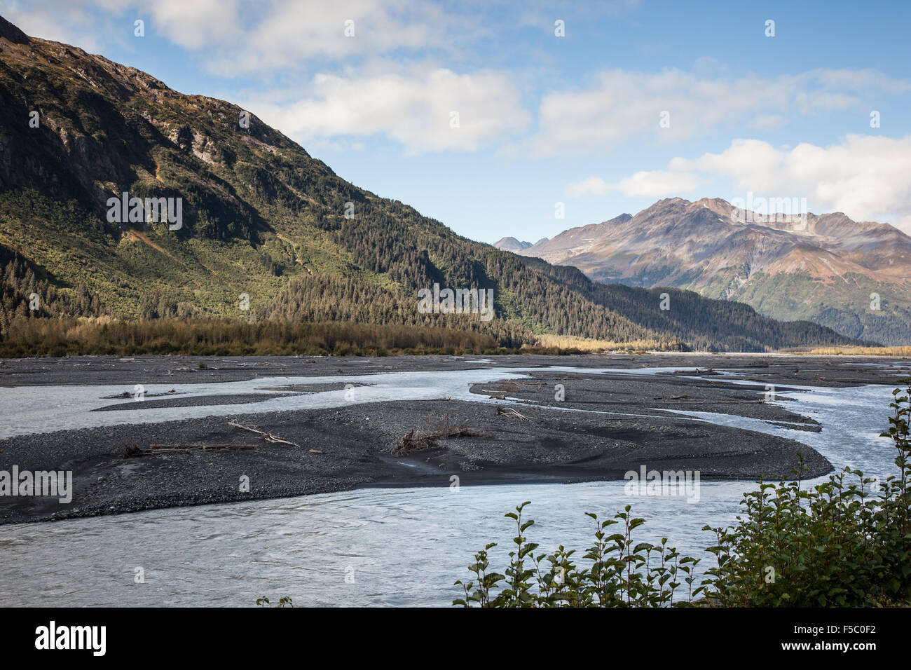 Aussicht vom Gletscher Ausfallstraße in Alaska Stockfoto