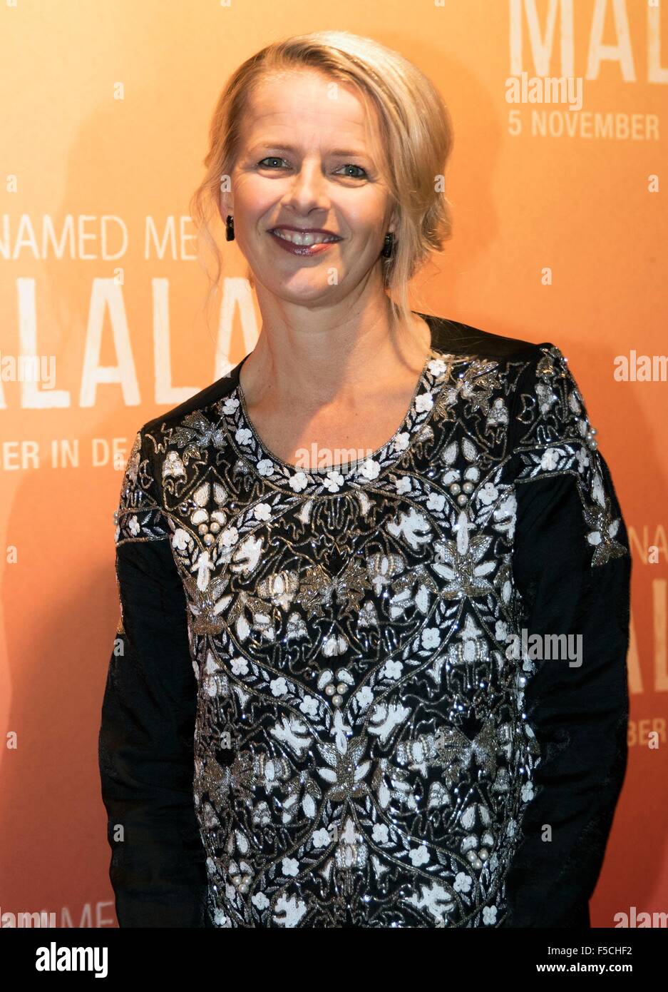 Hilversum, Niederlande. 1. November 2015. HRH Prinzessin Mabel Film Premiere von er benannt mir MALALA in Anwesenheit von Prinzessin Mabel van Oranje, Vorstandsmitglied des Malala Fonds zum Filmtheater Hilversum RPE/Albert Tel. Credit: Dpa picture-Alliance/Alamy Live News Stockfoto