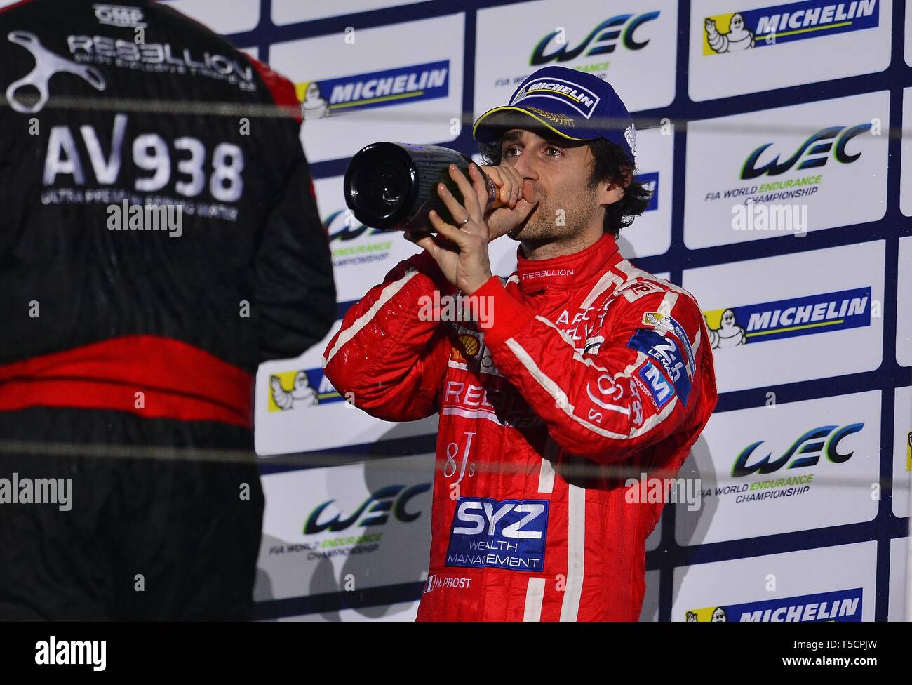 1. November 2015 - Shanghai, Volksrepublik China - N - 12 REBELLION RACING Schweiz. R-eine Rebellion - AER. Reifen Michelin, Fahrer NICOLAS PROST (FRA), LE-MANS-Prototypen-1. Während den 6 Stunden von Shanghai in Shanghai International Circuit. © Marcio Machado/ZUMA Draht/Alamy Live-Nachrichten Stockfoto