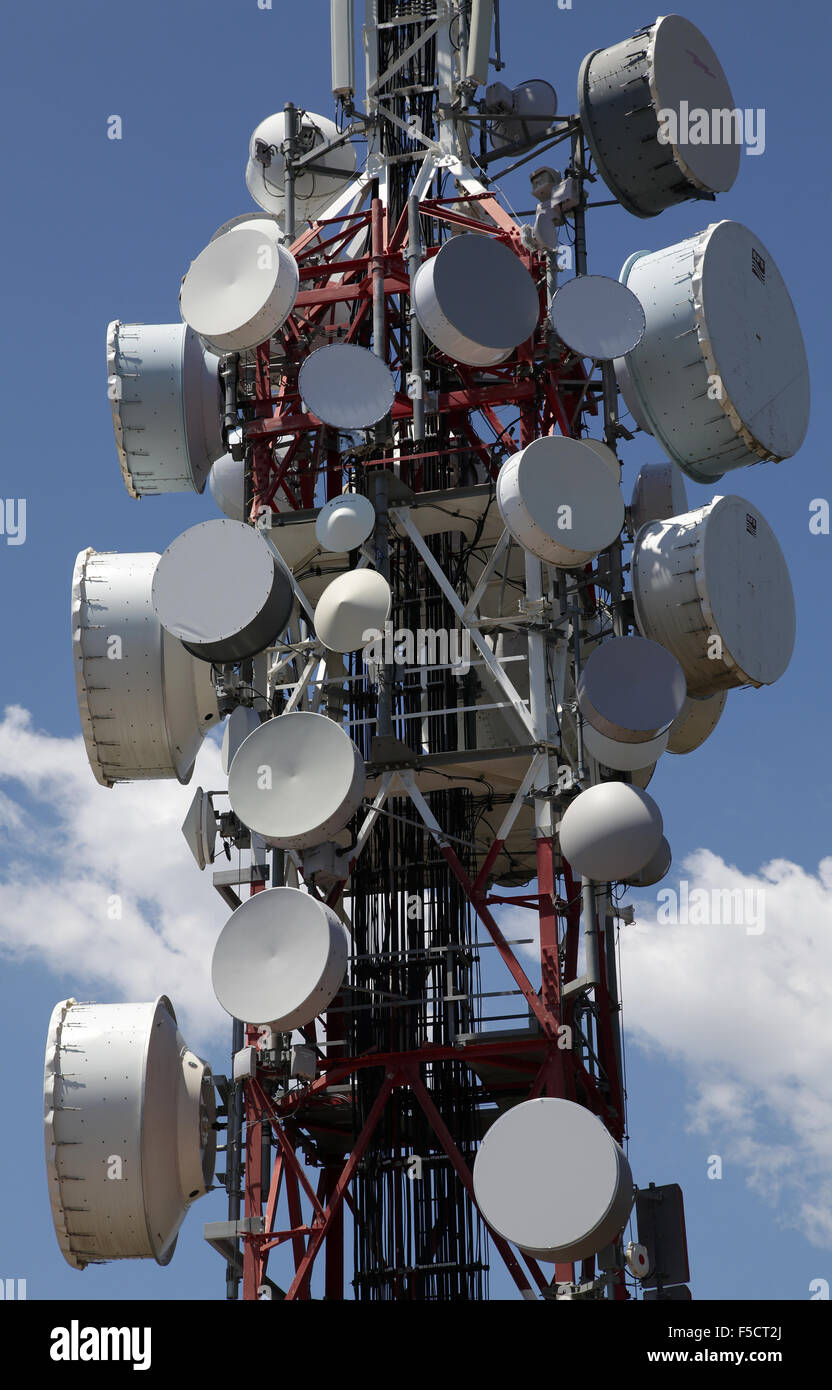 Mobilfunkmast Stockfoto