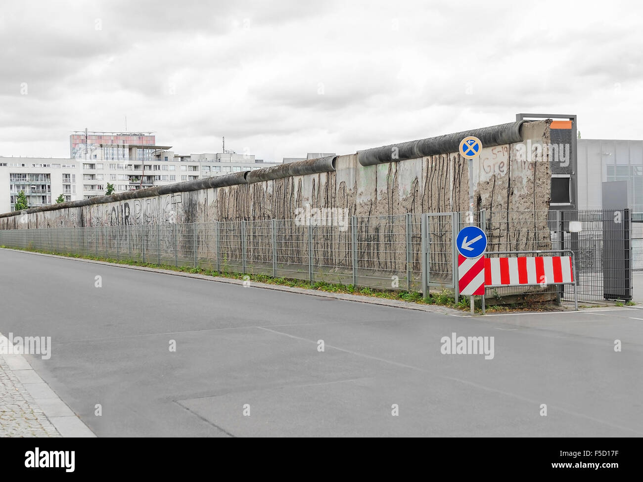 Teil der Berliner Mauer. Stockfoto