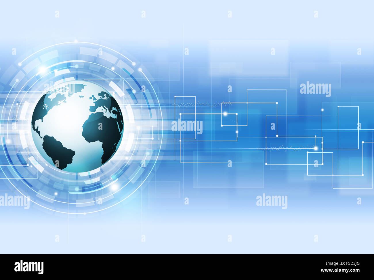 digitalen Welt des Informationen blauer Hintergrund Stockfoto