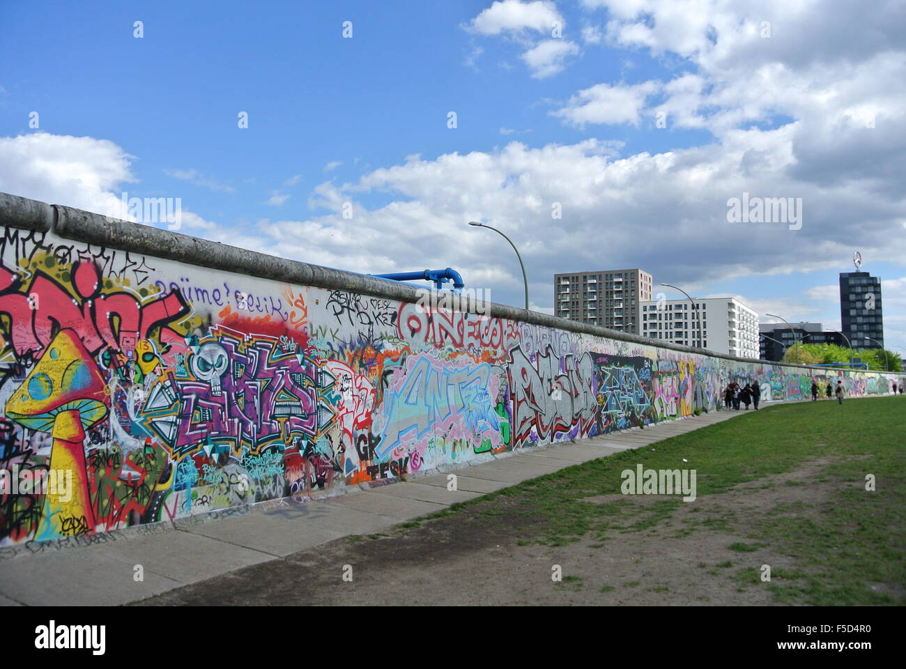 Graffiti, Park, Berliner Mauer. Stockfoto