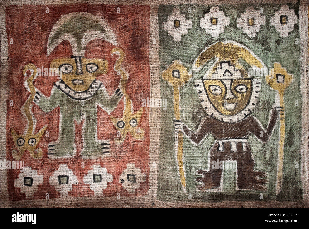 Viracocha und Sohn Inti Gottheiten der Prä-Inka und Inka Mythologie Stockfoto